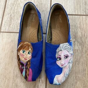 Custom Hand Painted Disney Frozen Inspired Toms 6.5